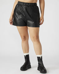 FAUX THE RECORD SHORT BLACK