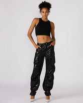 DUO SEQUIN PANT BLACK