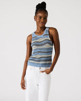 HANNAH TOP BLUE MULTI