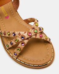 KIDS' GILLIAN COGNAC MULTI