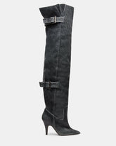 BADDIE BLACK DISTRESSED