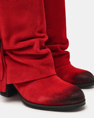 BOZEMAN RED SUEDE