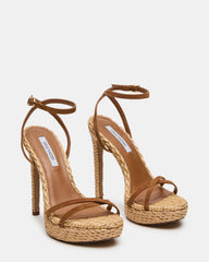 JUNI CHESTNUT SUEDE RAFFIA