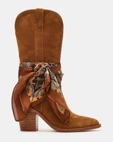 SALLY SCARF CHESTNUT SUEDE