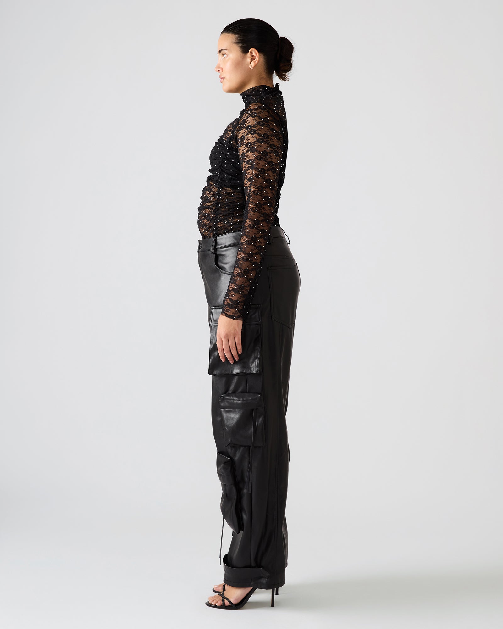 VEGAN LEATHER DUO PANT BLACK