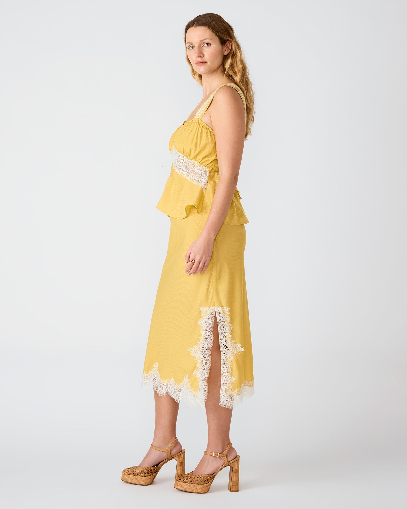 CINTHIA SKIRT GOLDEN LIME