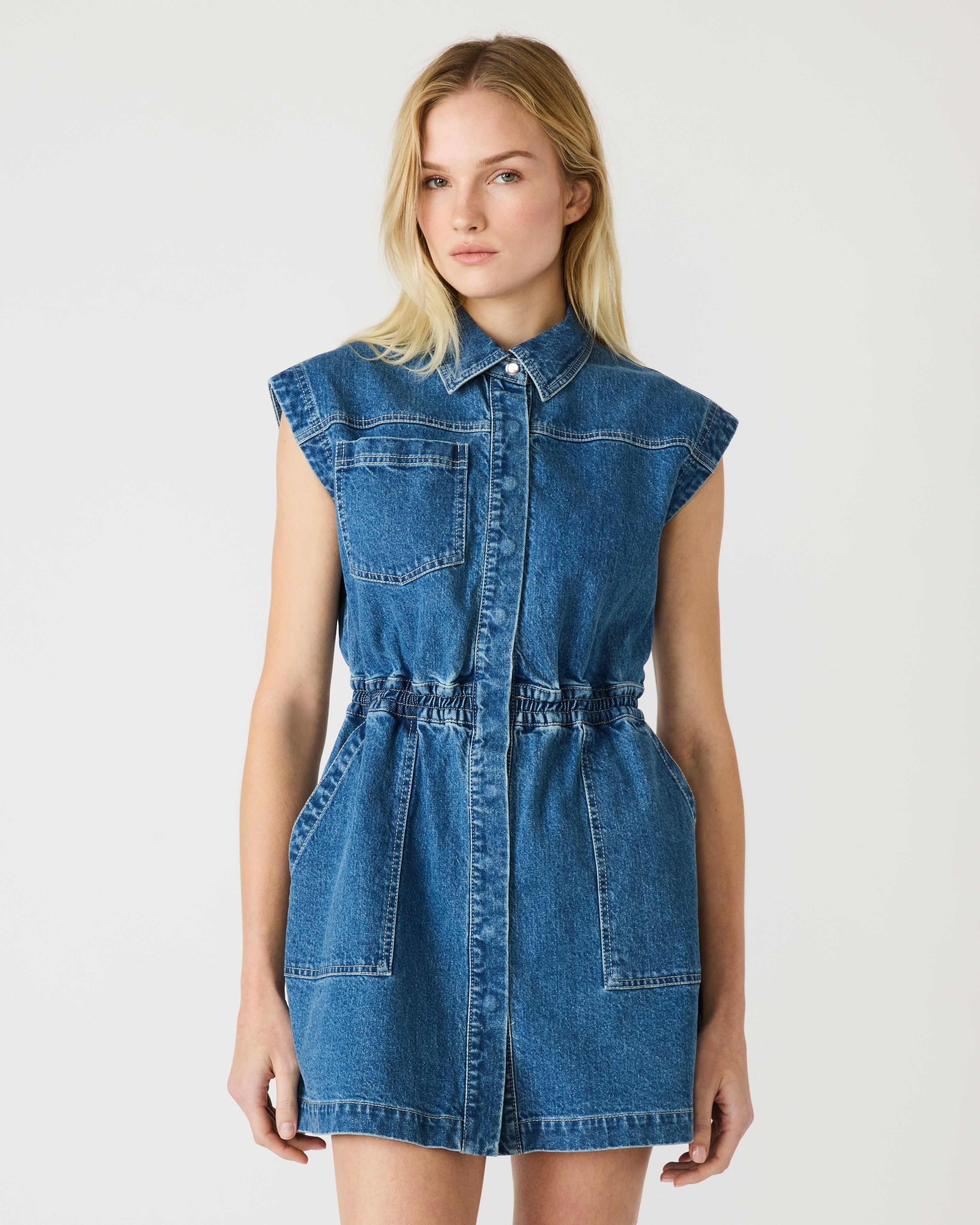 ROBBIE DRESS ARUBA BLUE