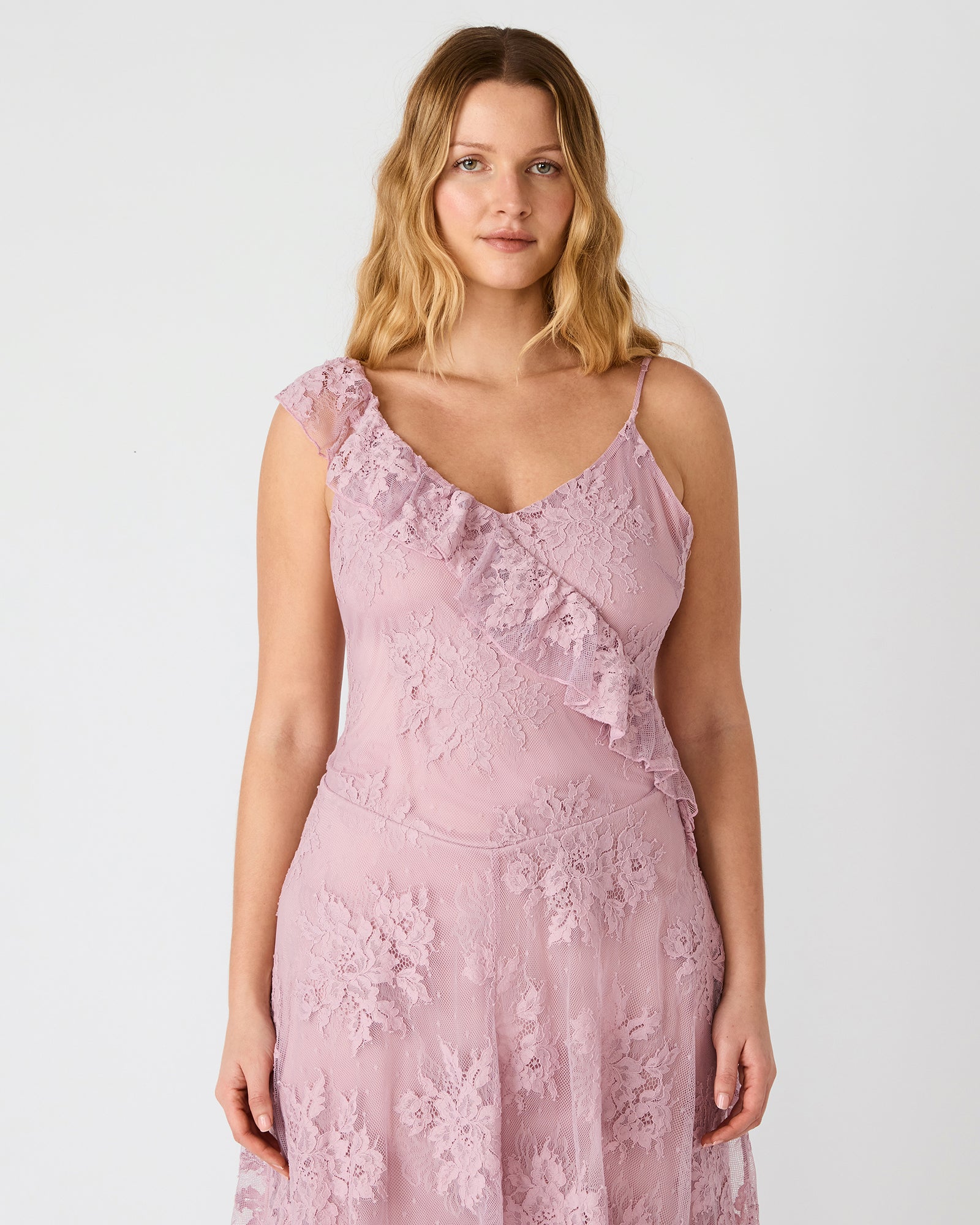 DARIELLA DRESS MAUVE SHADOWS