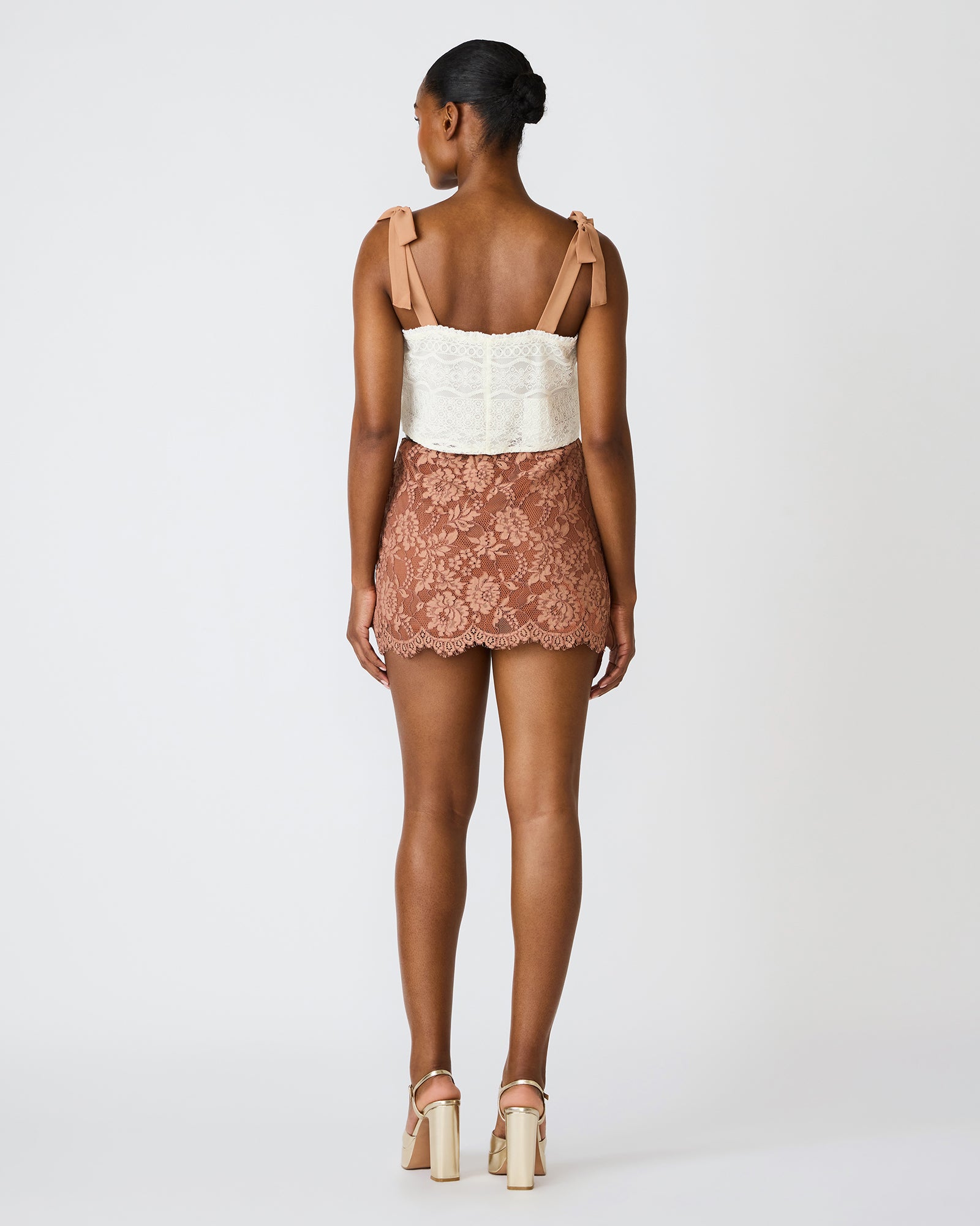 CINDI SKIRT MOCHA HEATHER