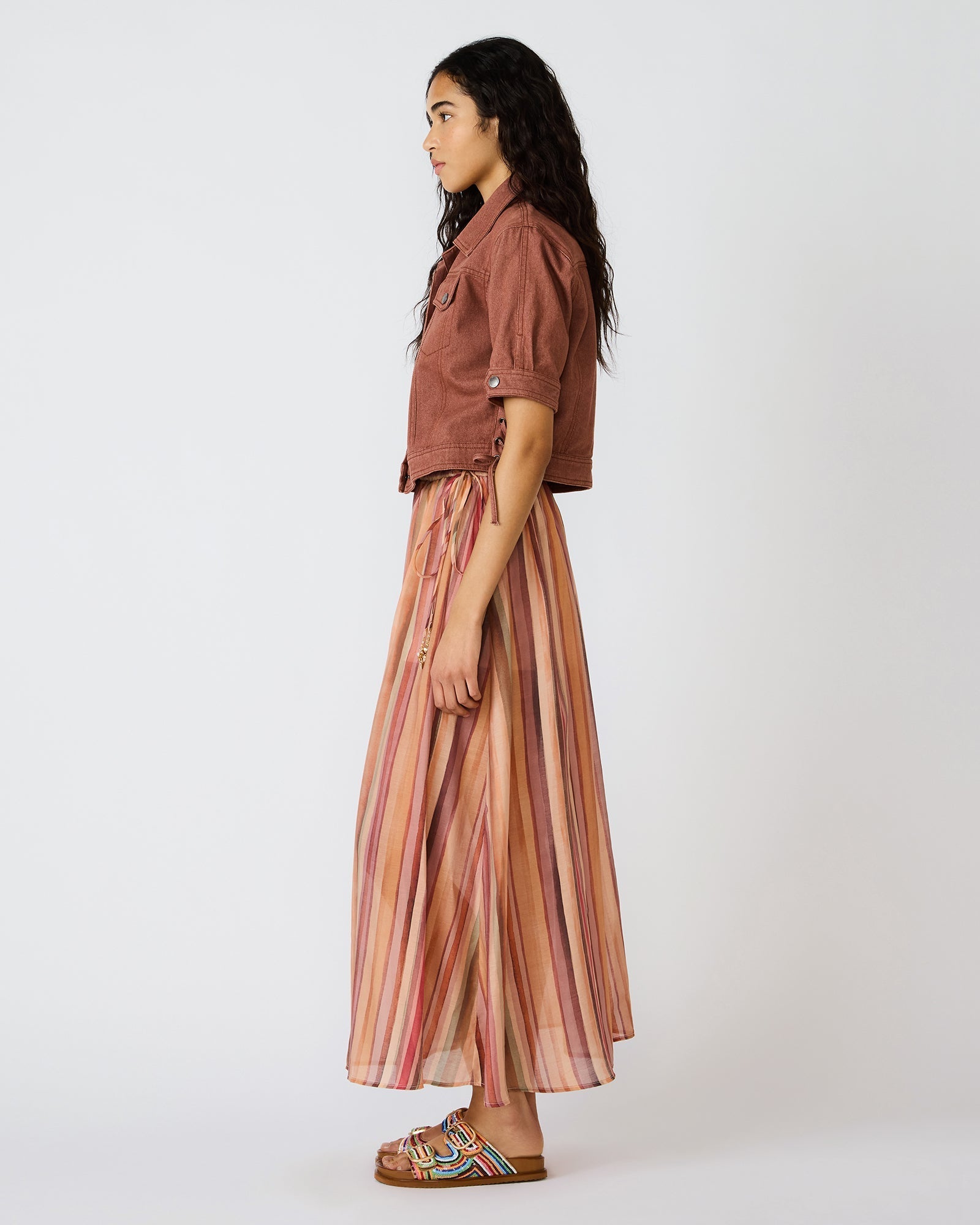 SHILLOH SKIRT STRIPE MULTI