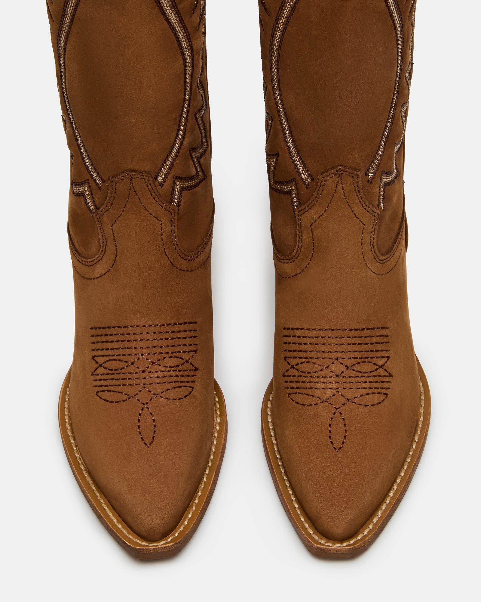 ALBANY STITCH COGNAC SUEDE