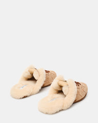 AZIEL MULE FAUX FUR NATURAL