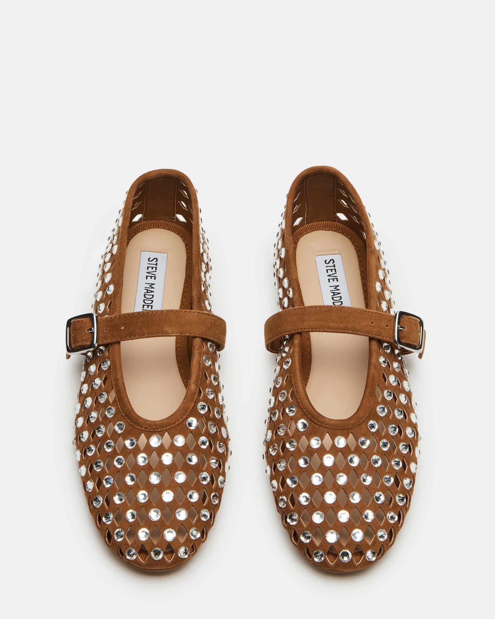 DREAMING CHESTNUT SUEDE RHINESTONES