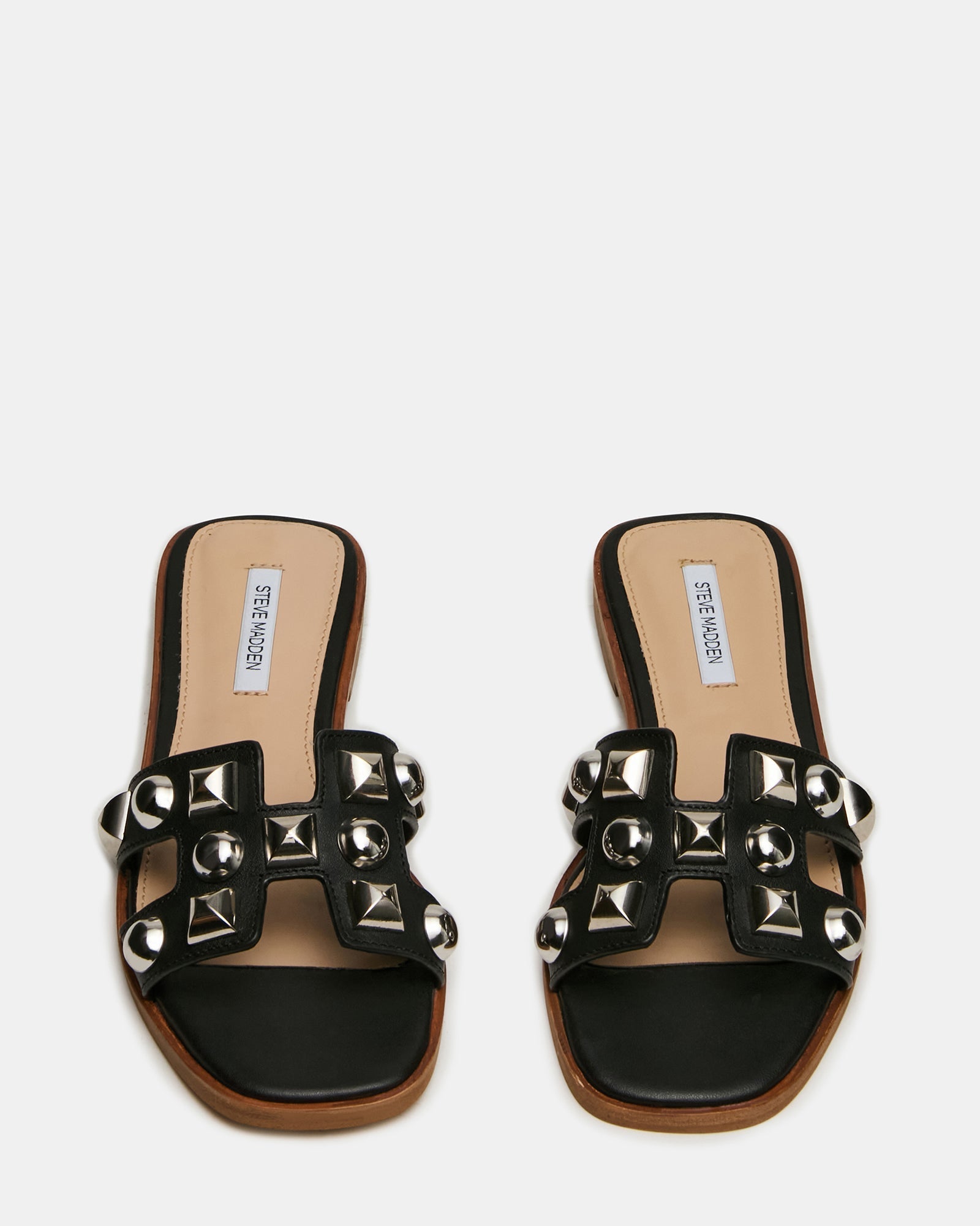 HADYN STUDS BLACK LEATHER