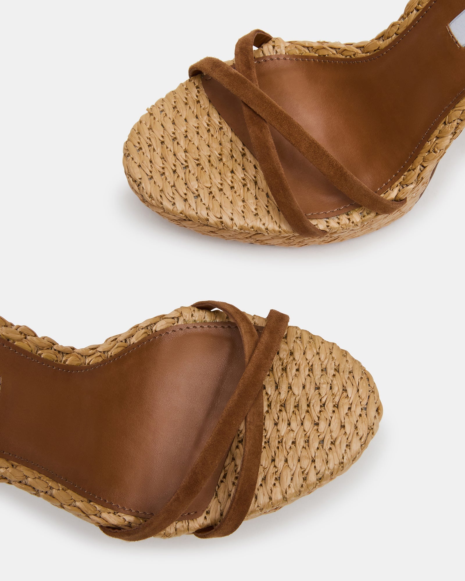 JUNI CHESTNUT SUEDE RAFFIA
