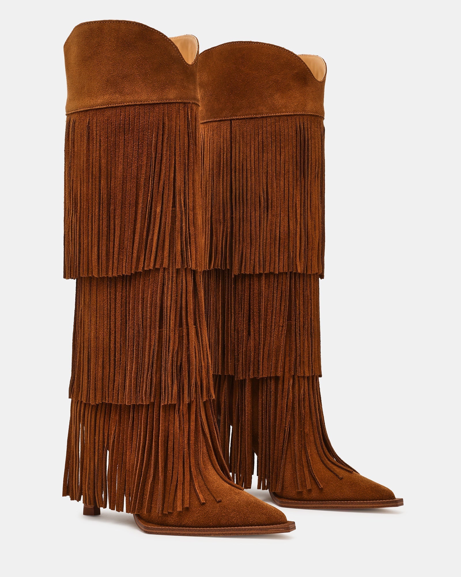KINZEE FRINGE CHESTNUT SUEDE