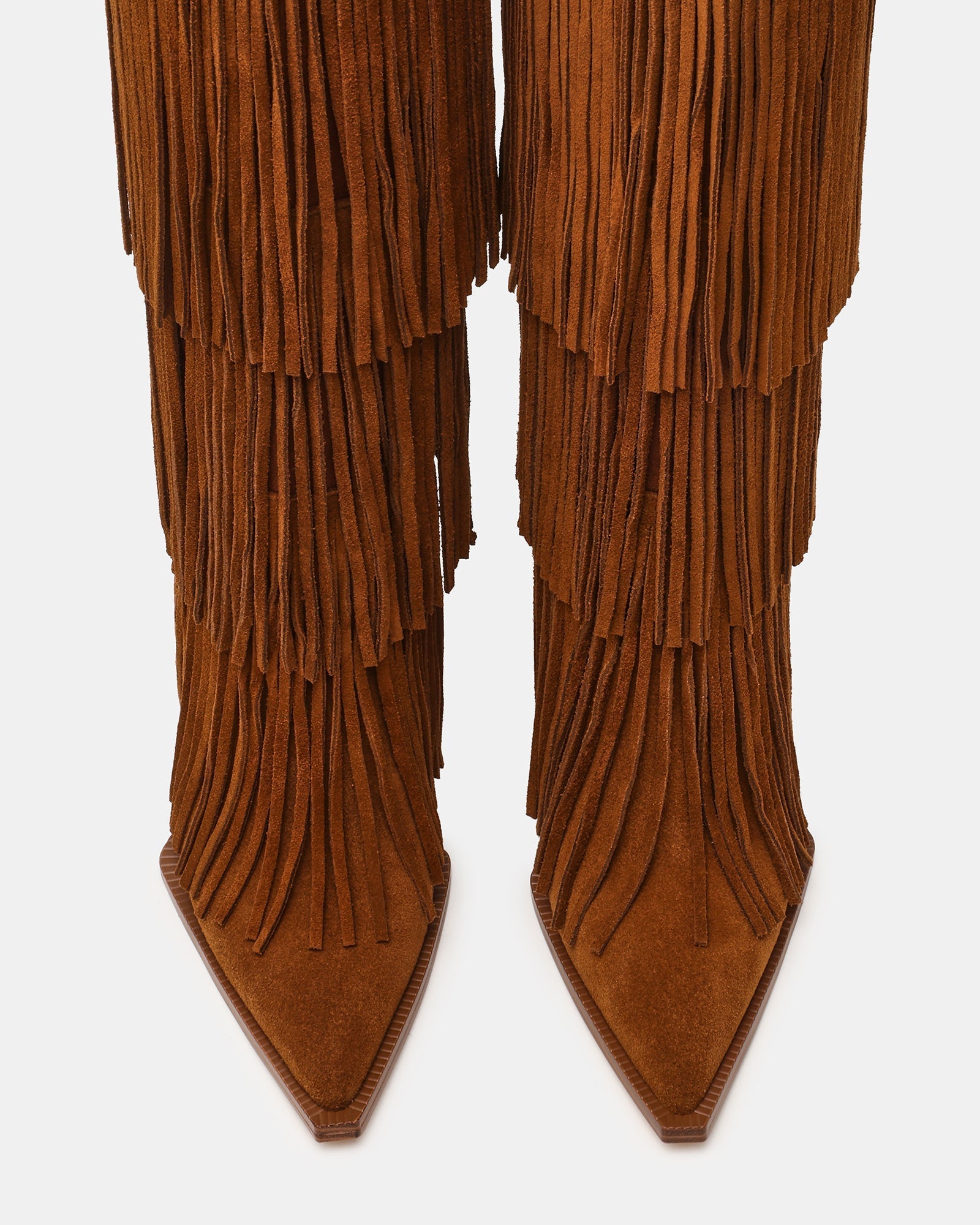 KINZEE FRINGE CHESTNUT SUEDE