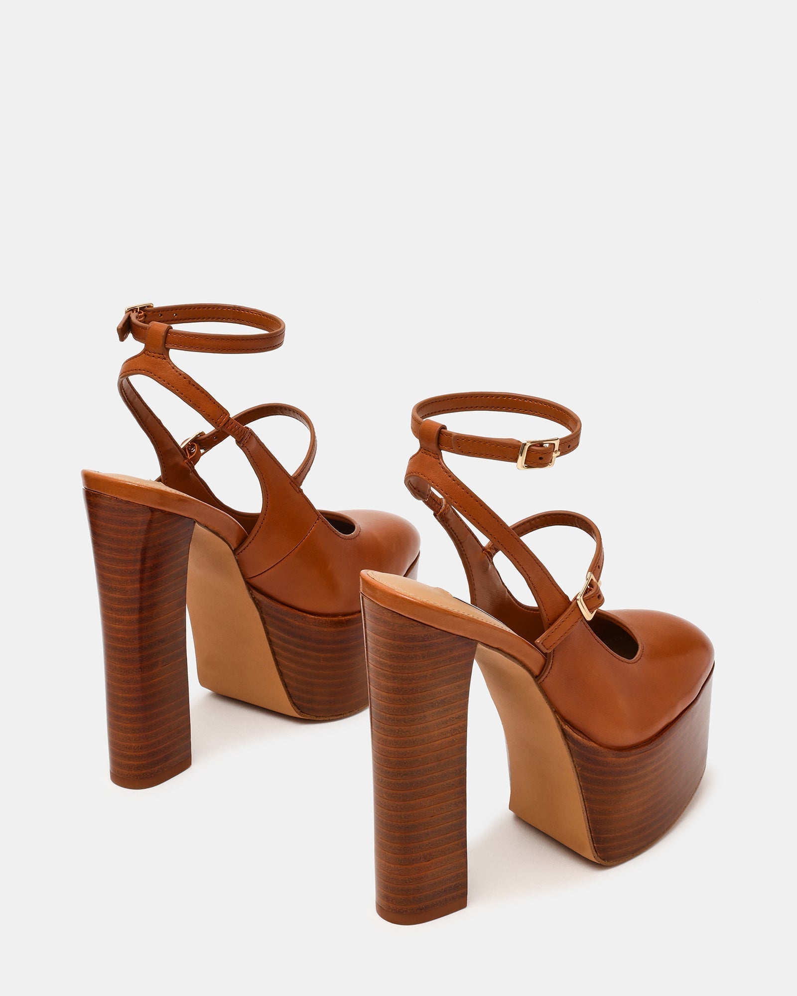 SCOTLYN STACKED TAN LEATHER