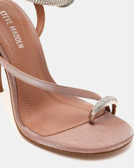 TIA RHINESTONES MOCHA SATIN
